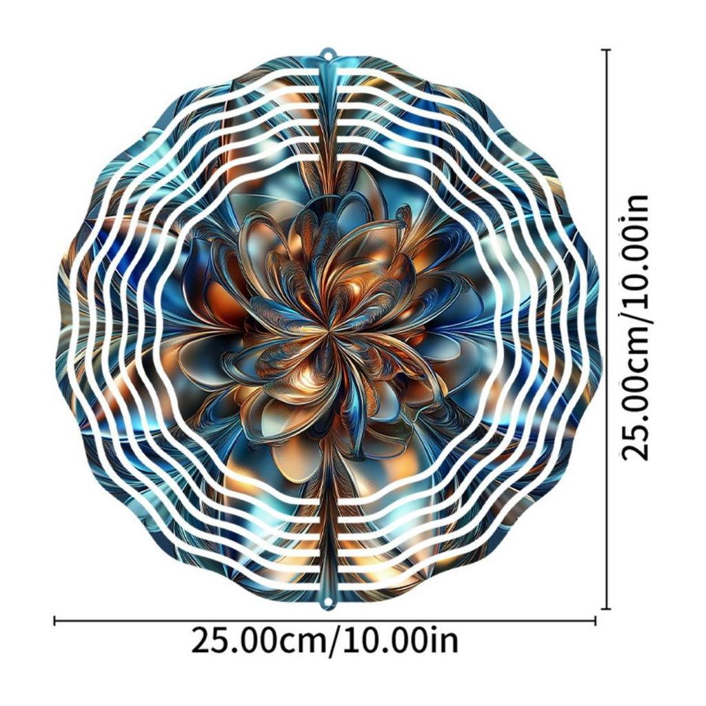 Mandala Wind Spinner - Metal Suncatcher for Indoor & Outdoor Decor, Ideal for Christmas, Halloween, Thanksgiving - No Battery Required, Single Piece