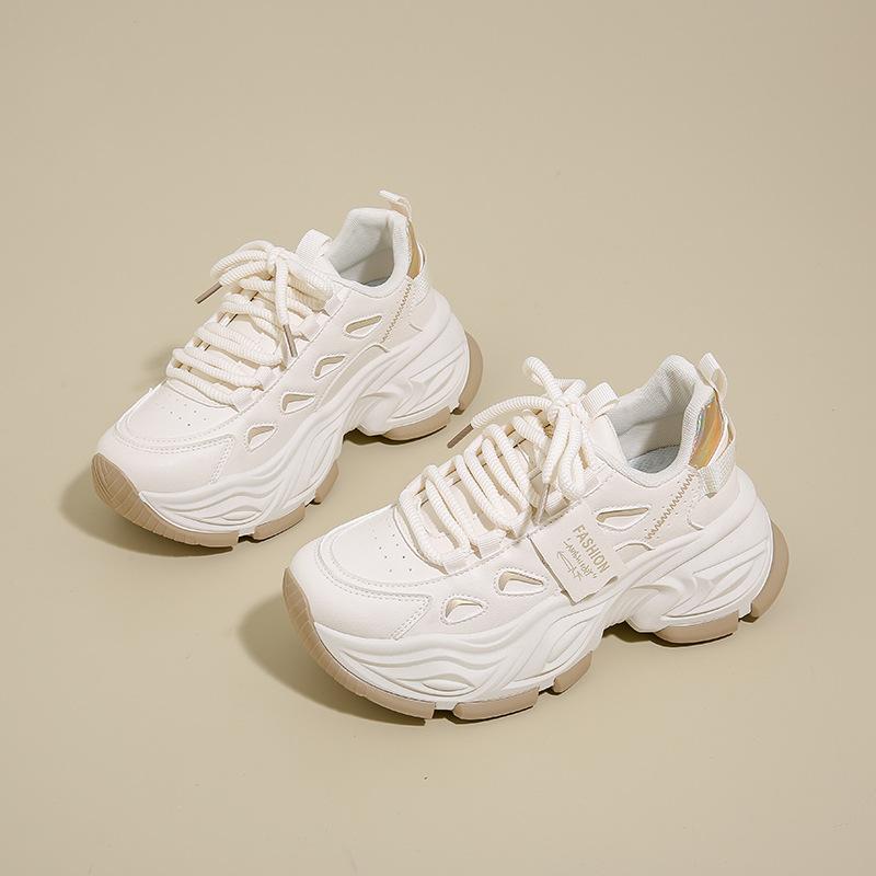 New Dad Shoes Women's Spring Student Sports Running Casual Shoes Platform Height Increased 9