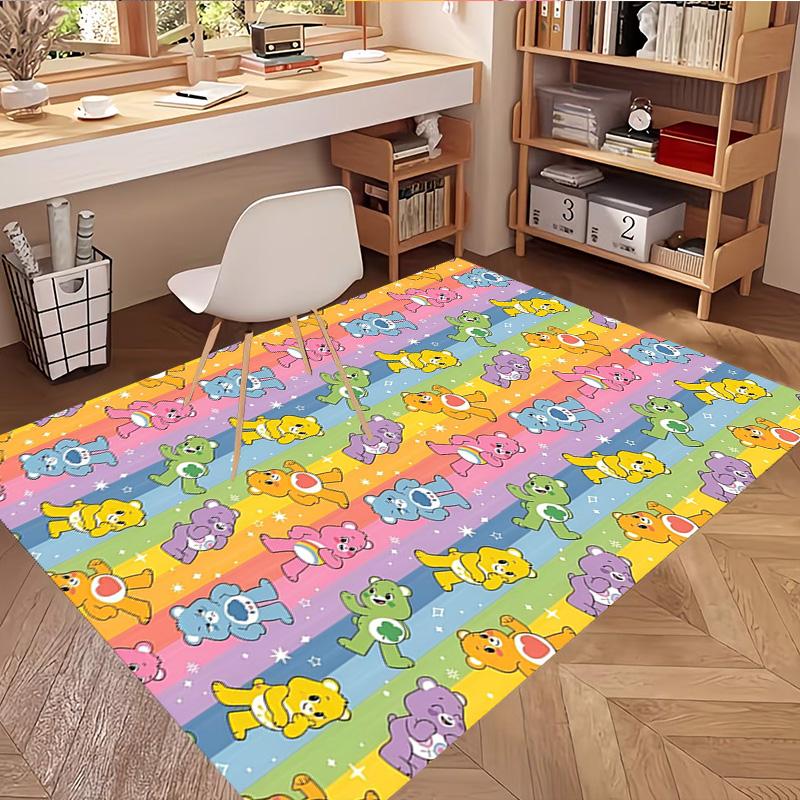 Care Bears Print Rug, Washable Floor Carpet, For Entryway Dorm Laundry Room Office Study, Home Decor Birthday Christmas Gift