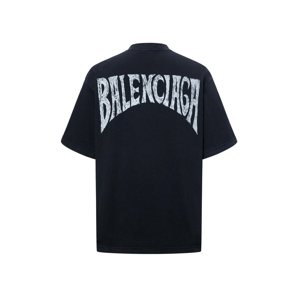 Balenciaga Paris Tropical T-shirt Medium Fit 'Black' Men's 764235TPVL91569