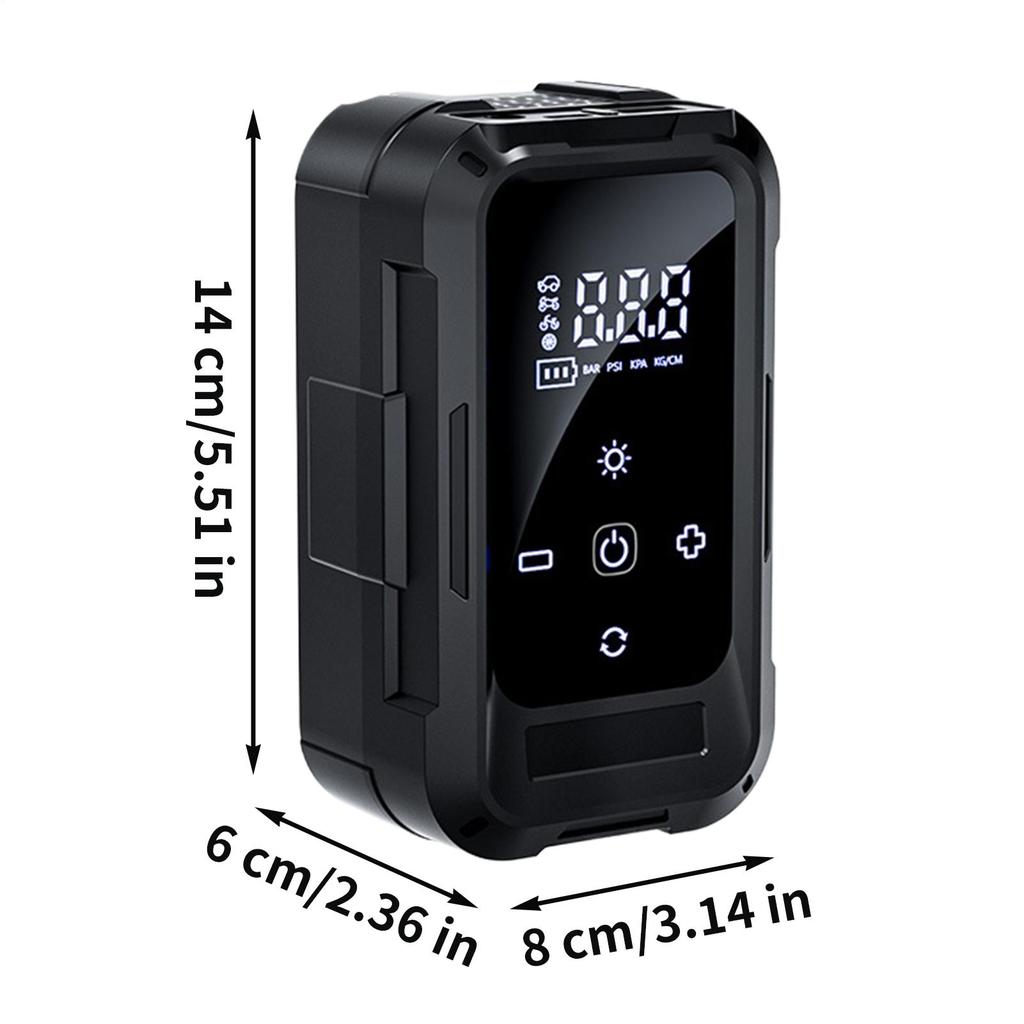 Air Compressor Cordless Tire Inflator Auto Shut-Off Pump For Camping Motorcycle Care Garage Home Daily Commuting Long-Distance