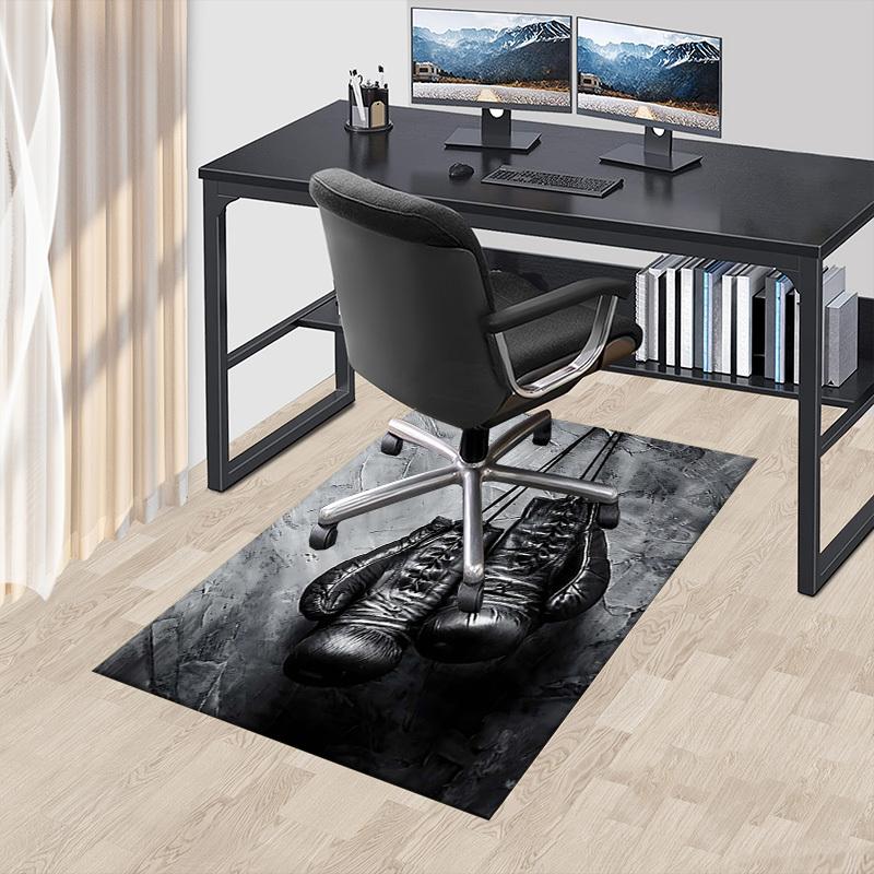 1PC Boxing gloves Non-Slip Floor Carpet Compatible for Office&Living Room&Bedroom&Dining room - Flat- Soft & Pattern, Vibrant Colors-W323