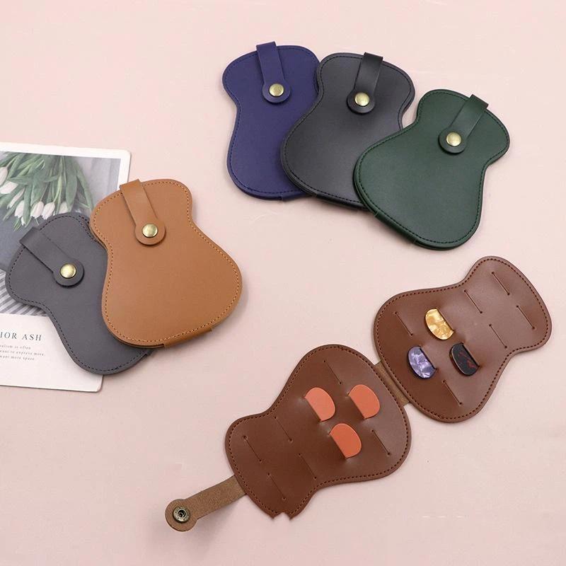 Custodia Portaplettri per Chitarra, Portaplettri per Chitarra Fatto a Mano in Pelle PU con 18 Scomparti per Plettri