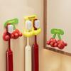 Self Adhesive Fruit Shaped Toothbrush Holder Space Saving Punch Free Silicone Toothbrush Holder Waterproof Decorative