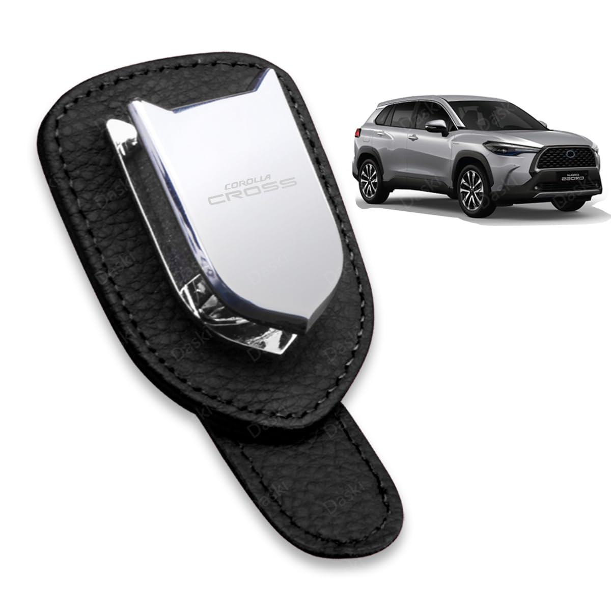

Очки Corolla Cross Совместимы со всеми сериями Corolla Cross 10 Кожаные солнцезащитные очки Автомобильный солнцезащитный козырек Салон Легкий черный держатель, (ZSG10, ZVG11, ZVG15,
