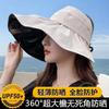 Summer sun protection and UV protection hat women's versatile empty top sun hat portable belt ponytail sunshade hat