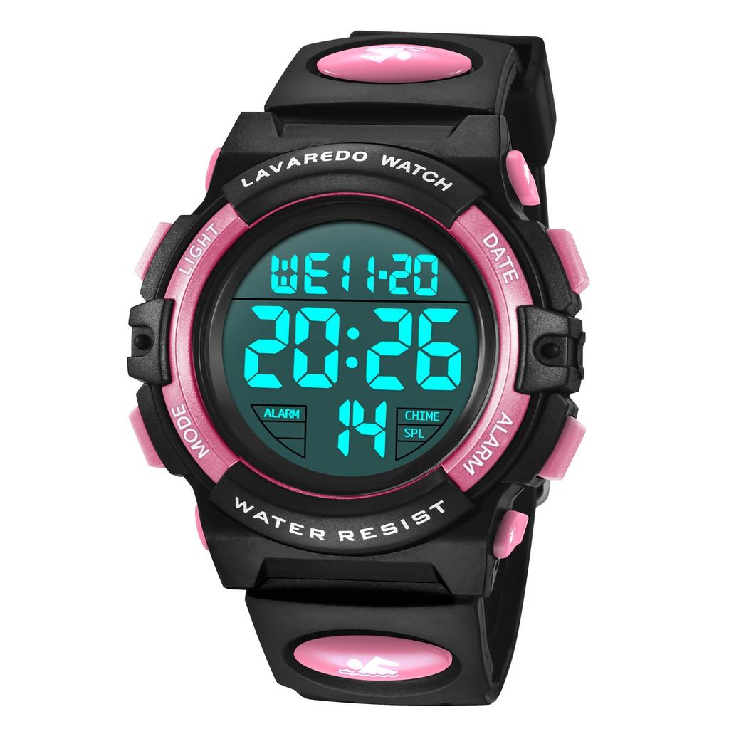 Sports Outdoor Multifunctional Date and Day Dual Time Analog Digital Watch Kids' Watch, Girls' Children's Watch, Waterproof, Alert, Display, LED,