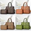 Pu Crocodile Textured Shoulder Bag With Splicing Design For Daily Use Women