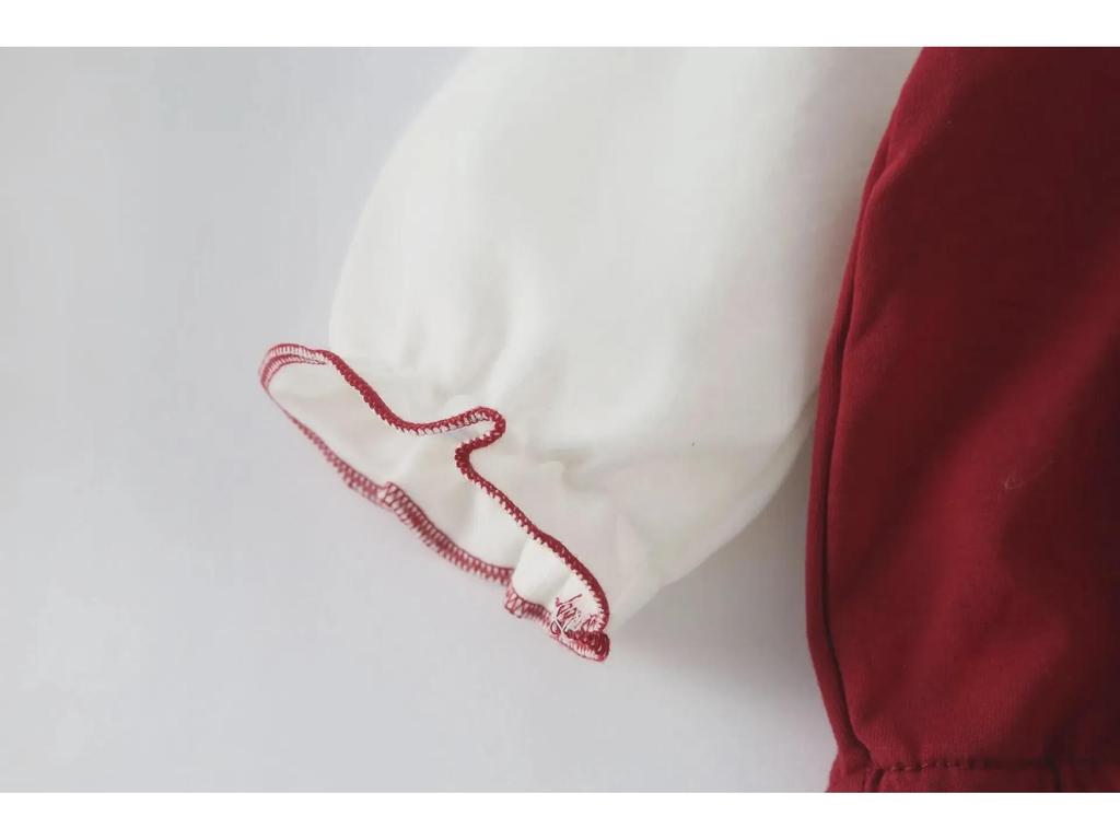 Autumn Newborn Baby Girl One-Piece Romper – Princess Design for 100-Day Celebration, Spring & Fall Wear