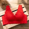 October Follows Spring and Summer Natal Year Bra Thin Large Size Without Steel Ring Lace Large Chest Small Bra