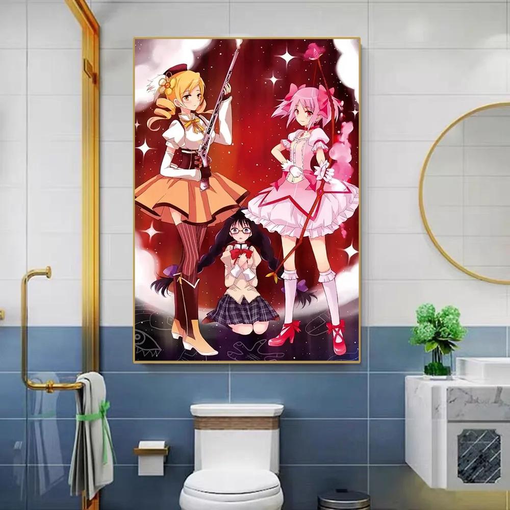 Anime Puella Magi Madoka Magica Poster Manga Magazine Cover Cartoon Canvas Painting Wall Art Kawaii Girl gift Room Decor Cuadros