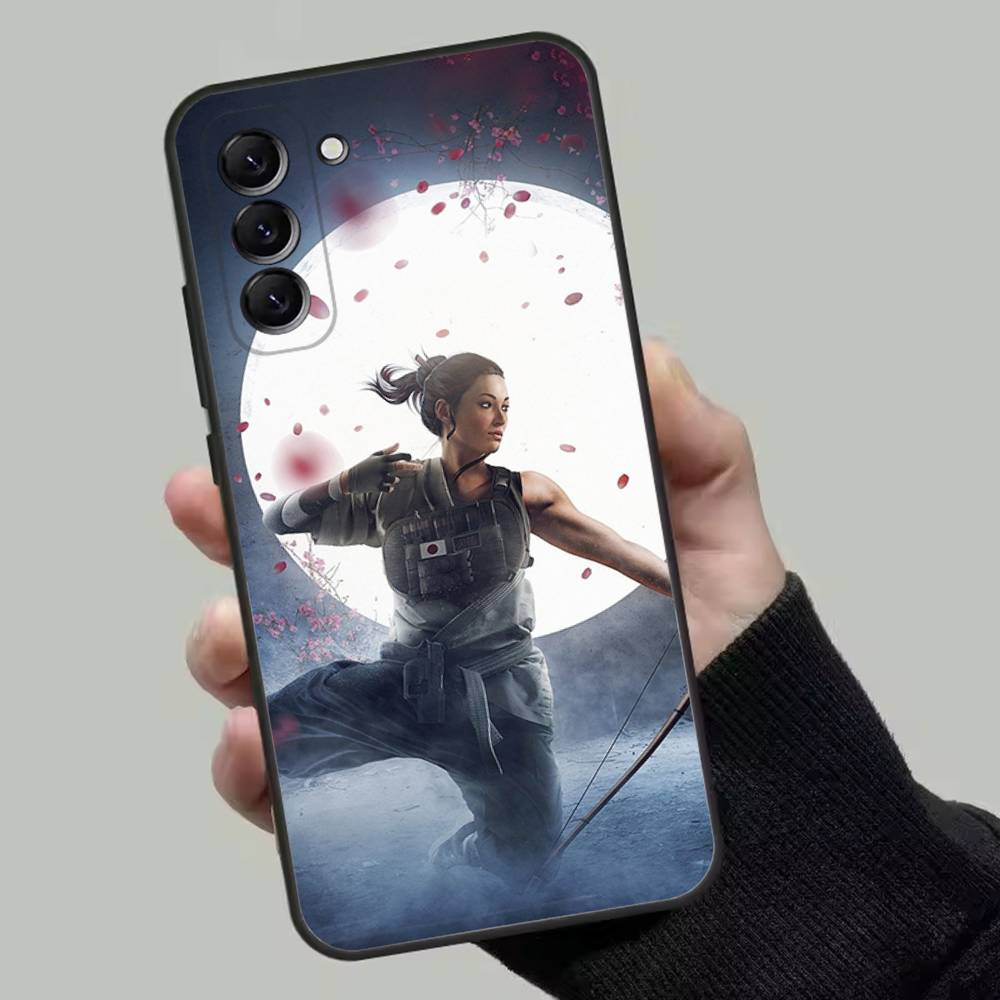 Rainbow S-Six S-Siege Phone Case For Samsung Galaxy A13,A21s,A22,A31,A32,A52,A53,A71,A80,Soft Black Shell
