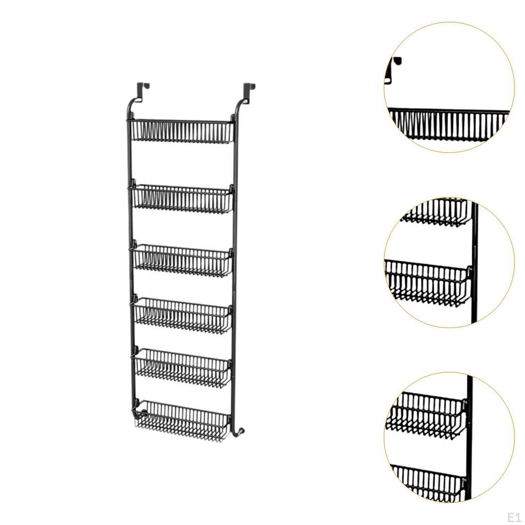 over The Door Pantry Organizer, Storage Rack, Hanging Basket,Holder for Laundry,Door Thickness 1cm