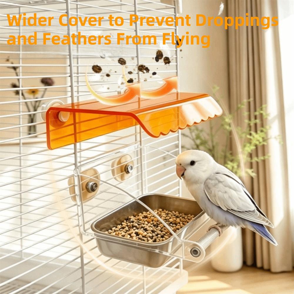 Detachable Parrot Cage Feeder Cage Mounted Parrot Play Stand Parrot Feeding Box Bird Supplies