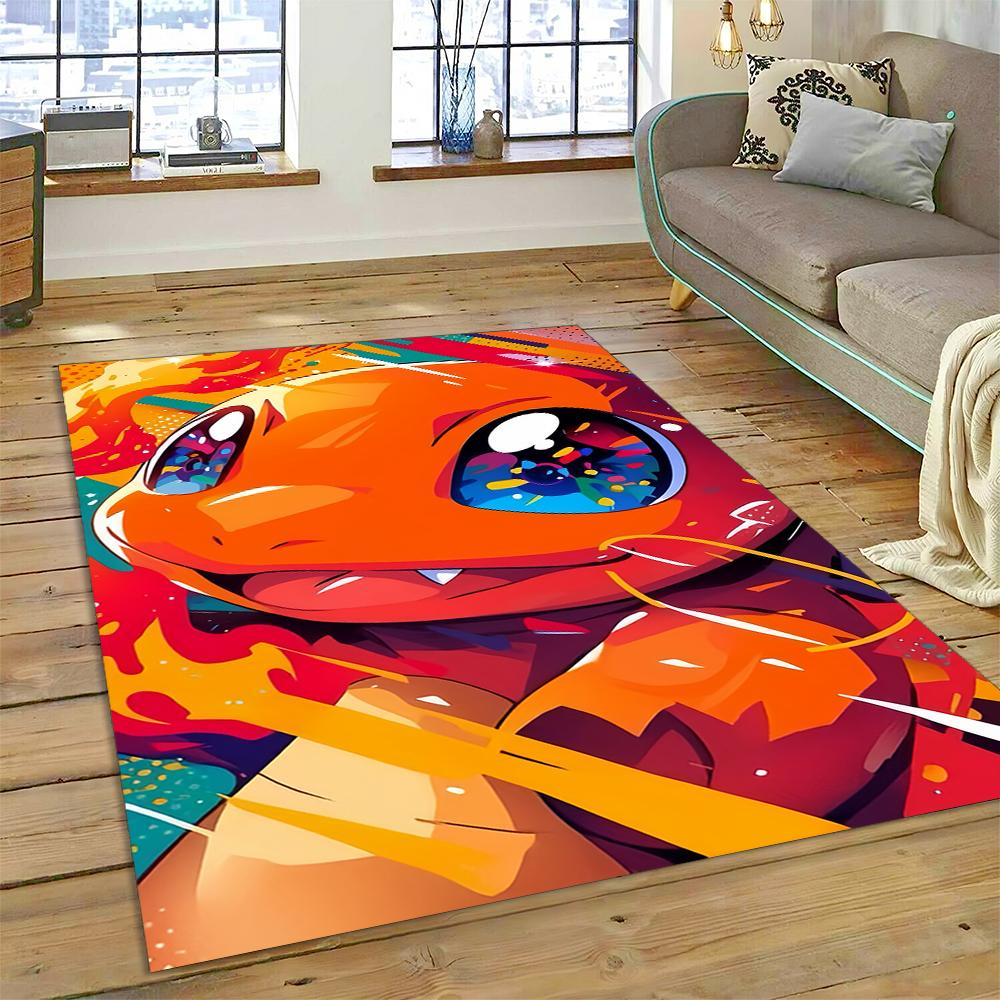 27 Stili Charizard Charmander Pokemon di Fuoco Cartone Animato Dracaufeu Tappeto per Camera da Letto Soggiorno Casa Decorazione Divano, Tappetino