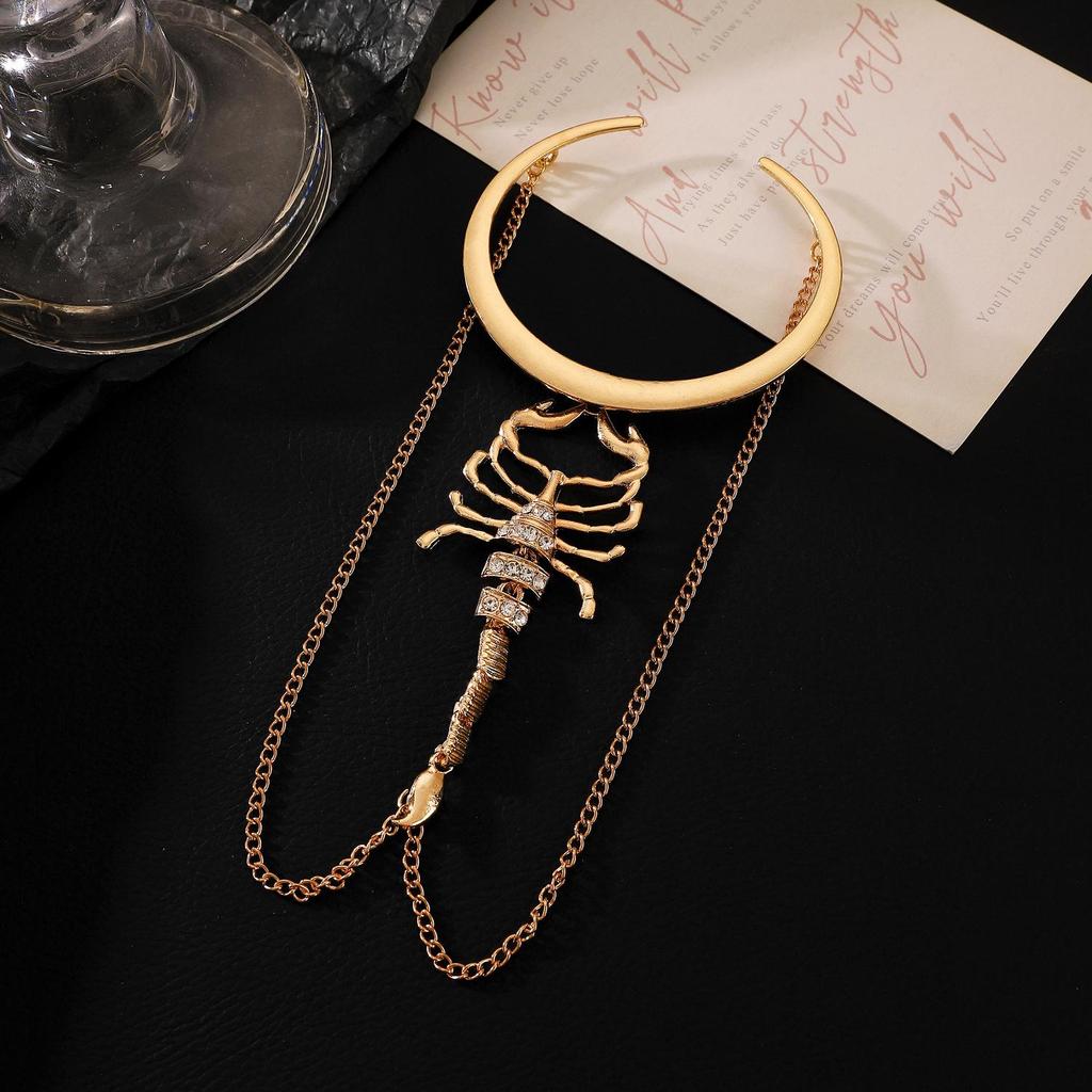 Retro Punk Scorpion Ear Studs & Armbands - Bold European & American Fashion Jewelry for Hot Girls