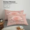3pc Imitation 3D Pink Rose Print Coreless Bedding Set Soft and Comfortable Bedroom Dormitory Multiple Sizes Machine Washable