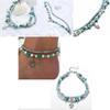 Vintage Blue Starfish Shell Anklet Beach Turtle Anklet Vacation Rice Bead Anklet