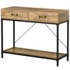 Console Table Hallway Table with Shelf and 2 Drawers, 100 x 35 x 76.5 cm Side Table Sofa Table Display Table for Small Spaces, Entryway, Hallway