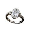 Classic Hexagonal Cut Sparkling Zircon Rings for Women Delicate Luxury Party Wedding Fashion Jewelry Accessories