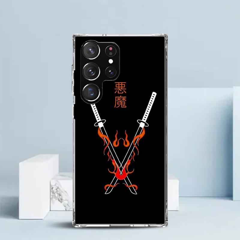 Japanese Aesthetic Text Letter Phone Case For Samsung Galaxy S24 S25 Edge S26 Ultra S22 S23 Plus S21 + S20 FE Soft TPU Back Cove