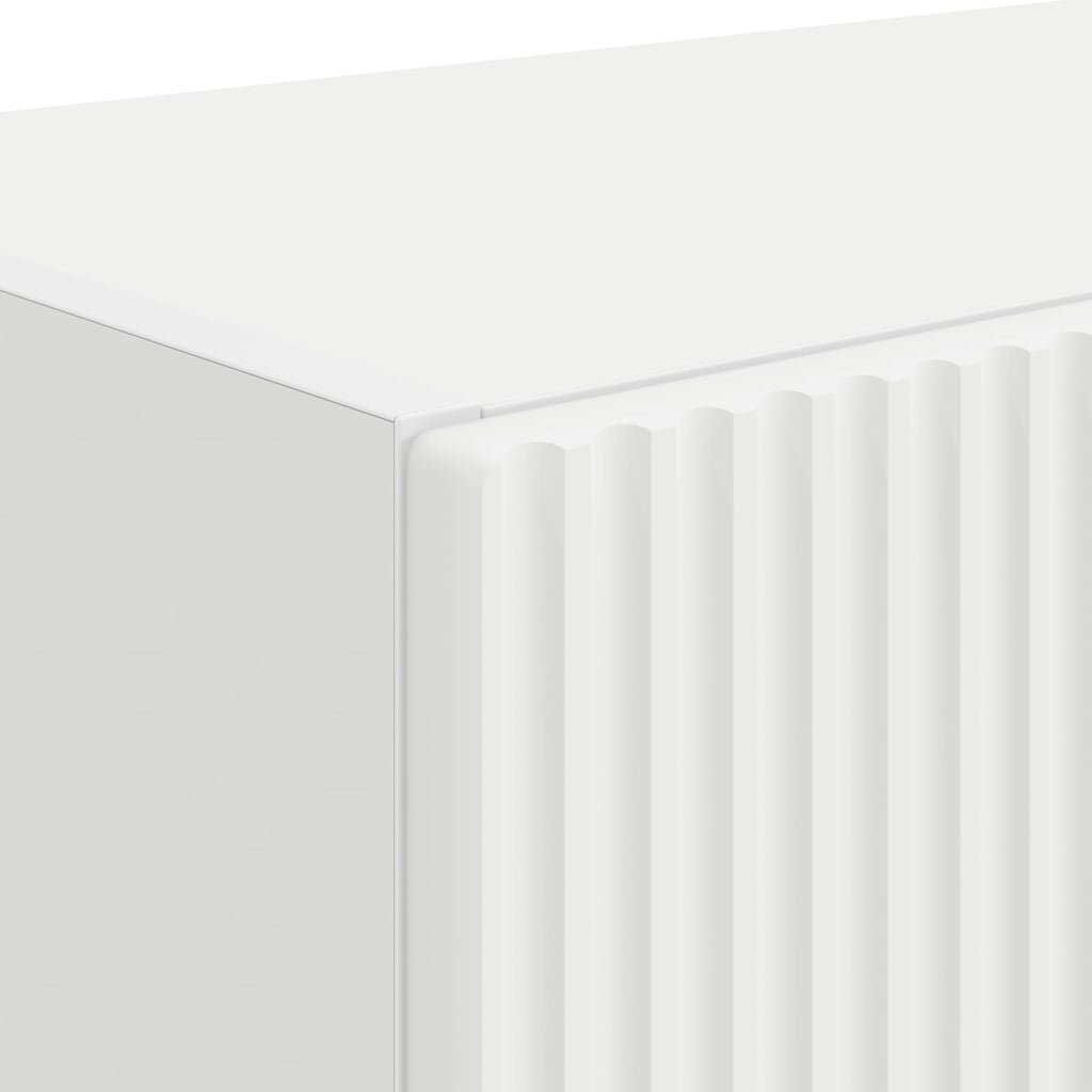 Wall Mounted TV Cabinet Set (2 pcs) White 59.5 x 31 x 40 cm Particleboard