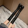 Over-knee boots 2025 thick-soled elastic large tube circumference thin boots square head long boots knight boots