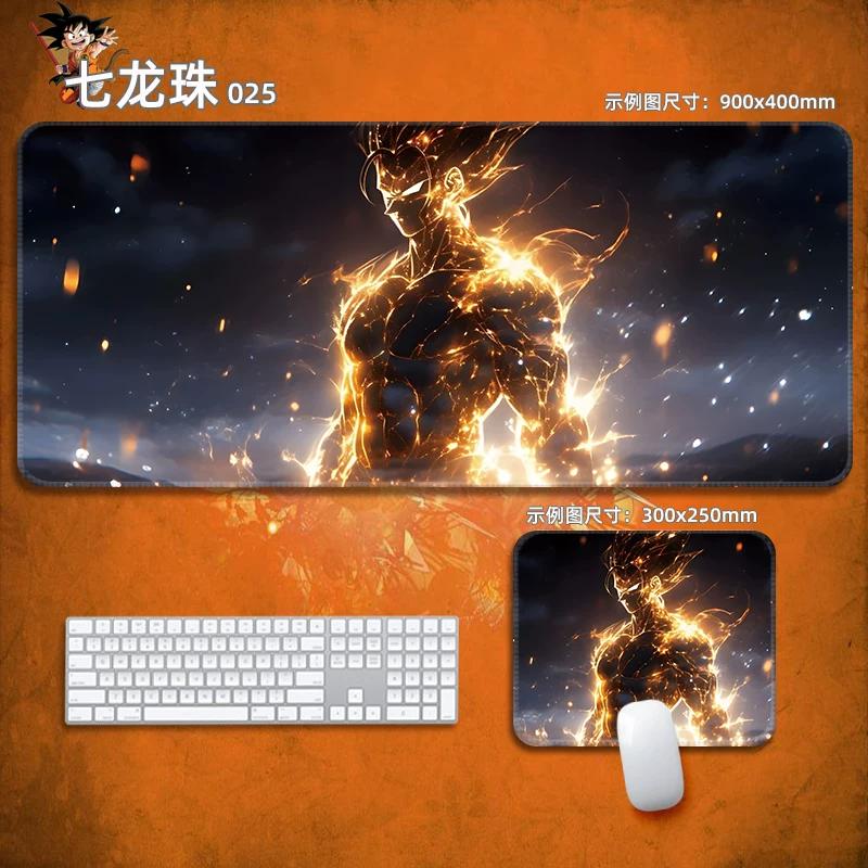 Anime Mauspads Drachenball Leder-Mauspad Nachhaltig Kleiner Junge Handgelenkstütze Tastaturunterlage Tischmatte Son Goku Animation Dekorative Tischdecke