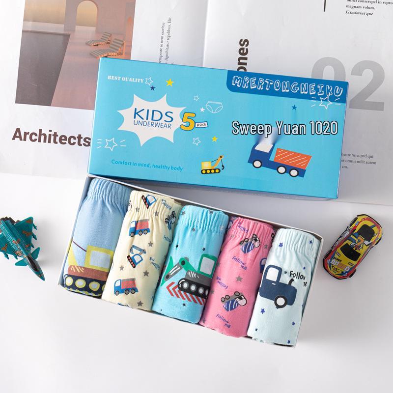 Korean Style Cotton Cartoon Triangle Underwear for Kids