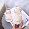 Girls Beach Shoes Versatile Casual Kids Sandals Non-slip Soft Sole 2025 Summer New Girls Princess Style Open Toes Soild Color