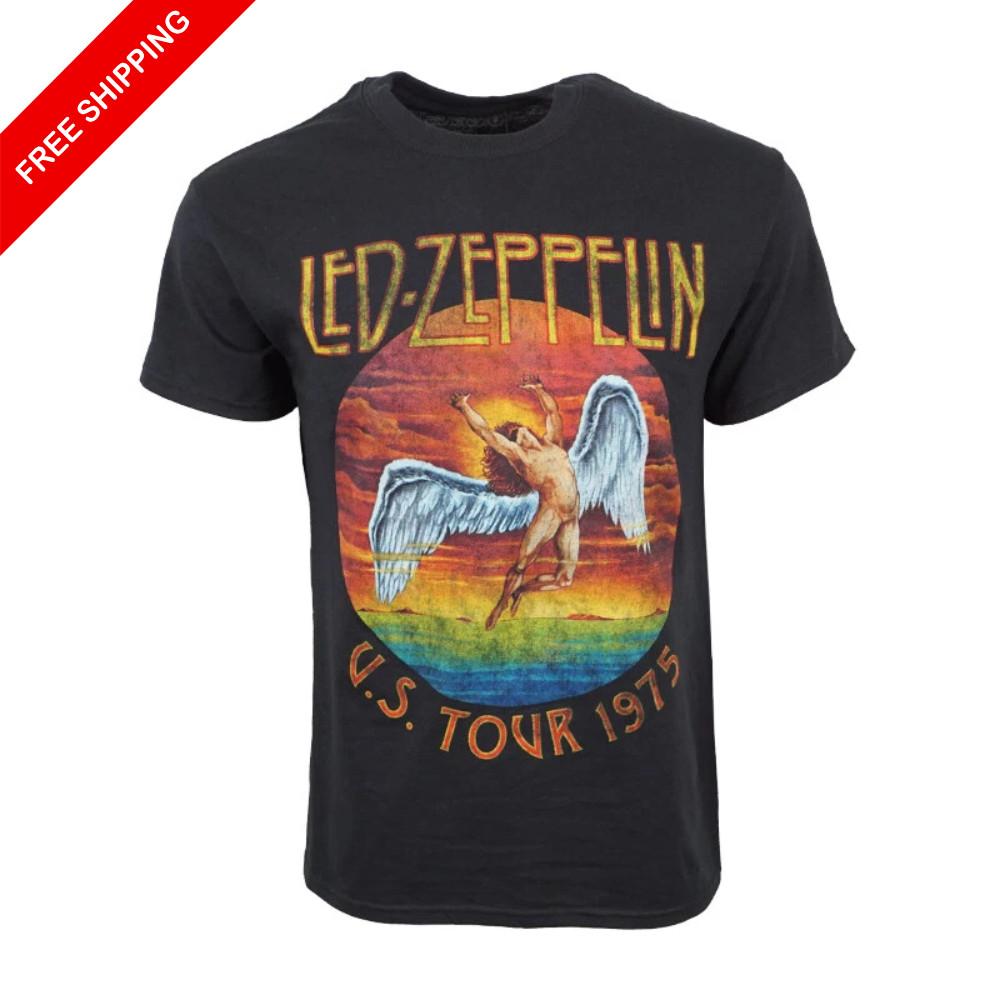 LED ZEPPELIN MENS 1975 US TOUR T SHIRT ORIGINAL AND LICENSE SHIRT NEW FASTSHIP!! Unisex T-Shirt
