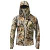 Men's Casual Leaf Camouflage Print Hooded Long Sleeve Sun Protection Shirt Lightweight Breathable Outdoor Pullover Top