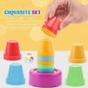 Tabletop Competitive Cup Stacking Game, Color Stacking Challenge Game, Speed Cup