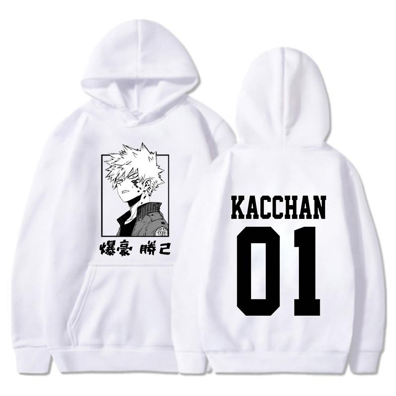 New Anime Bakugou Katsuki Printed Hooded Autumn Fleece Sweatshirt Harajuku Hoodie Fleece Loose Casual Hoodies