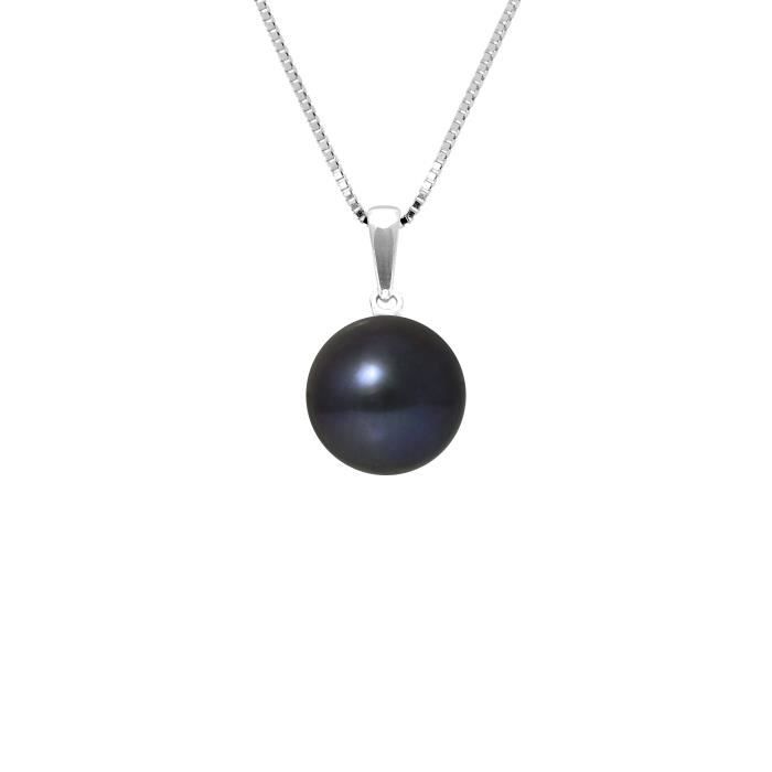 

Collier - Perlinea - Perle de Culture d Eau Douce AAA+ - Noire - Argent 925 - 42 cm чорний