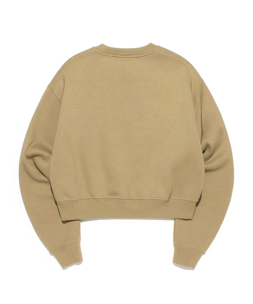 LEE Women Big Twitch Boucle Crop Fleece Sweatshirt Beige