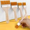 Kit 7 Pieces Flat Paint Brush Set Soft Nylon Hair