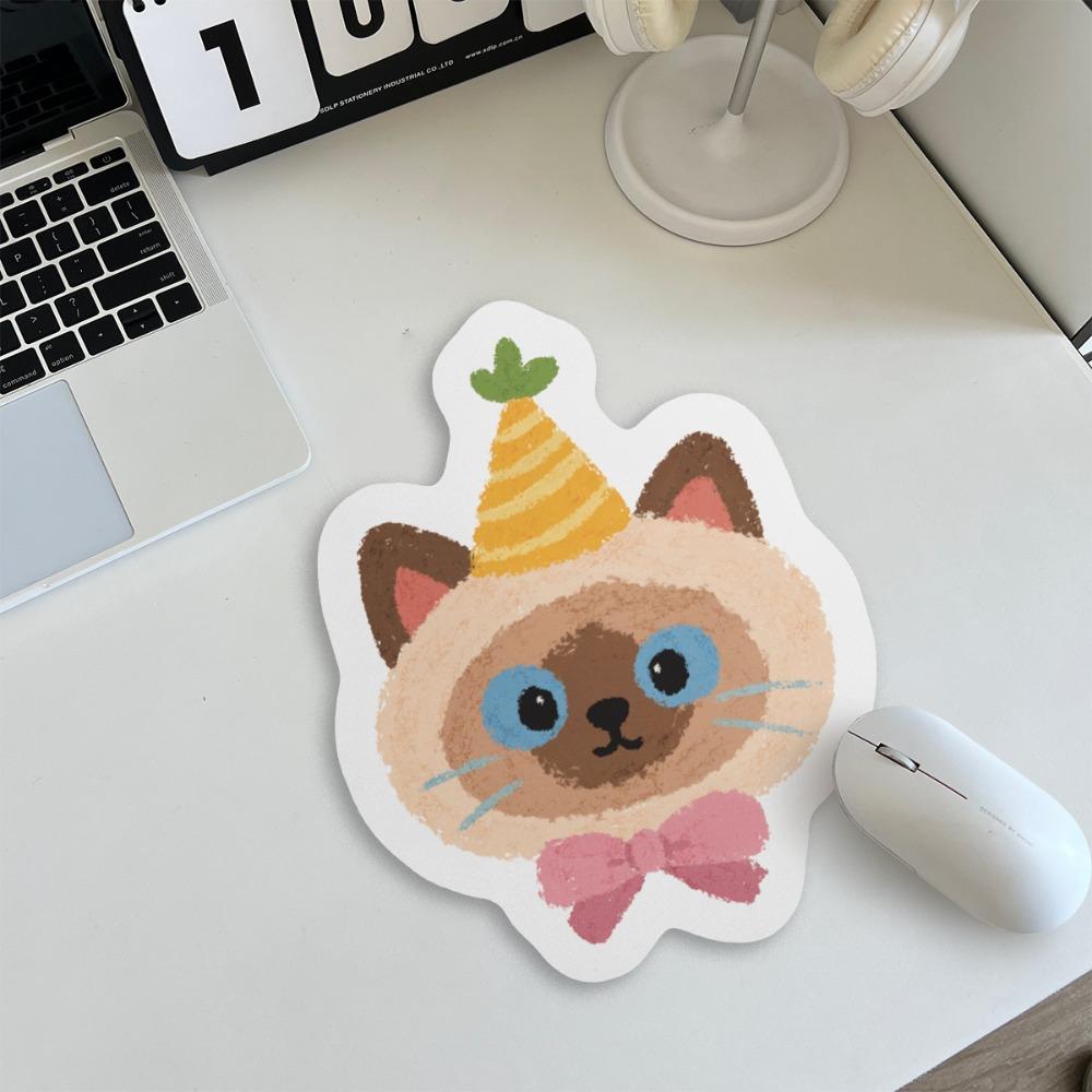 Creative Cute Cat Cute Mouse Pad Thickened Anti-slip Cartoon Mouse Mat Comfortable Natural Rubber Desk Cushion Universal