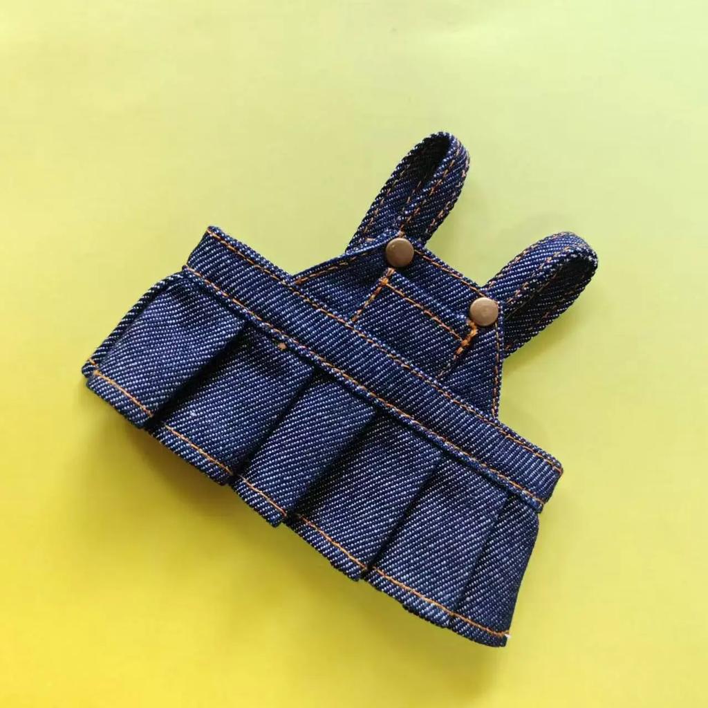 For Labubu Big Into Energe Doll T-Shirt Denim Baseball Cap Strap Skirt Clothes For Labubu Doll Outfit Accessories