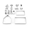 8/10/18/24Pcs Stainless Steel Cookie Cutter Set 3D Shape Design Various Patterns Holiday Cookie Mold Christmas Gift Baking Tool