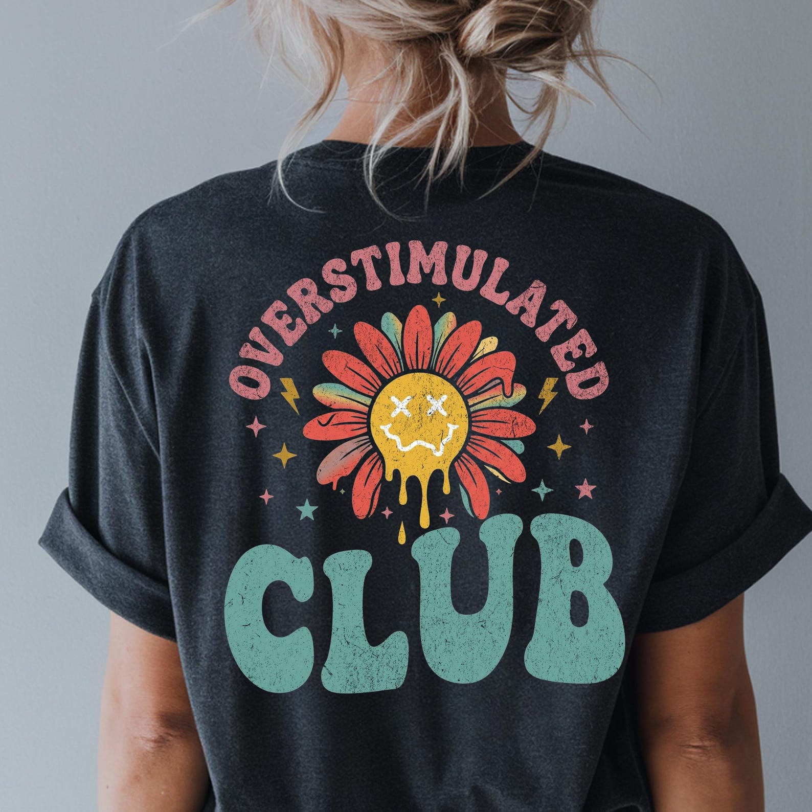 Mom Comfort Colors® T-Shirt, Overstimulated Moms Club, Chaos Mom Graphic Tee, Mom Appreciation Tee, Mother s Day Gift 4XL
