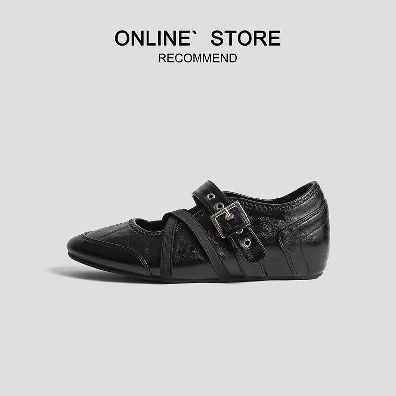 

Invisible inner height-increasing ballet shoes za new retro shallow mouth single shoes ra French red casual shoes 35 чёрный