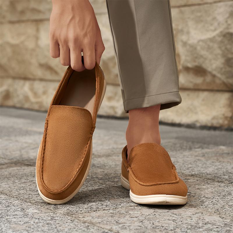 Loafers Leisure Walking Shoes Business Slip On New Blue Handmade Flats Comfort Mens Casual Shoes Adult Male Driving Footwear