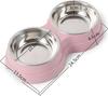 Double Pet Bowls Dog Food Water Feeder Stainless Steel Pet Drinking Dish Feeder Cat Puppy Feeding Supplies Small Dog Accessories