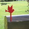 Wetterfestes Briefkasten-Schild Eisenflagge, Metall Vogelform Briefkasten-Pfahl Nummernschild, Dekorative Flaggen-Ersatz für Außenbereich Garten