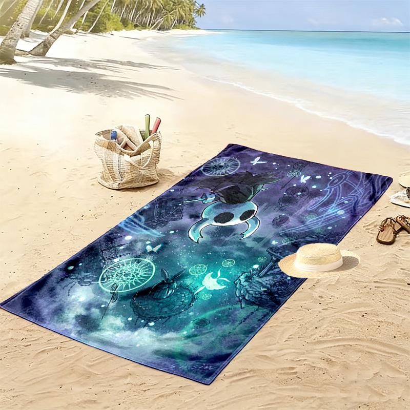 Cartoon print 2D Flat Print Beach Towel, Large Soft Quick Dry Towel for Beach Camping SwimmingXSTJ0915396