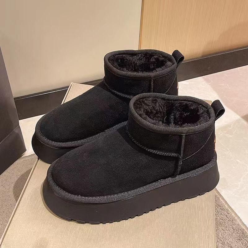Thick-soled non-slip snow boots 22 years old new winter warm bread shoes piled and thickened cotton shoes