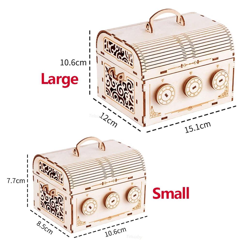 Slaptažodžio dėžutė „Pasidaryk pats“ vaikams 3D medinių dėlionių surinkimo modelių rinkiniai Montessori STEM žaislai vaikams Vaikams berniukams mergaitėms gimtadienio dovana