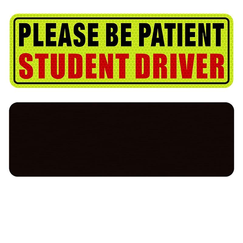 Novice Intern Driver Car Sticker Magnetic Reflective Sticker Popular New+river Novice Car Sticker