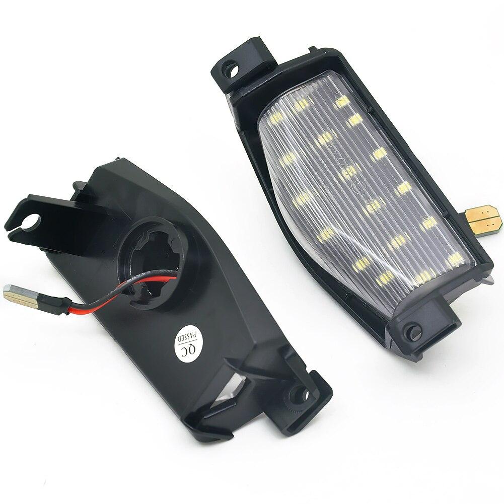 2Pcs Car LED License Plate Lights Rear Number Lamp For Mazda3 09-13 Mazda 2 11-13 Error Free Canbus 18smd White Auto Accessories